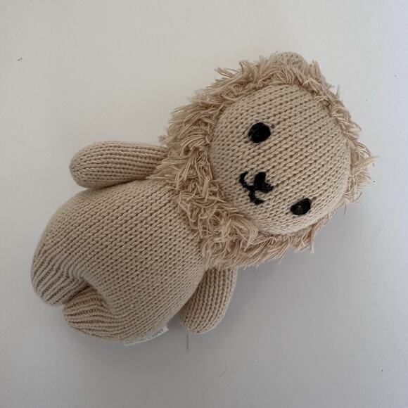 Cuddle + Kind Baby Lion Plush Doll Animal Collection Knit Hand Made Peru 7” - Picture 4 of 8